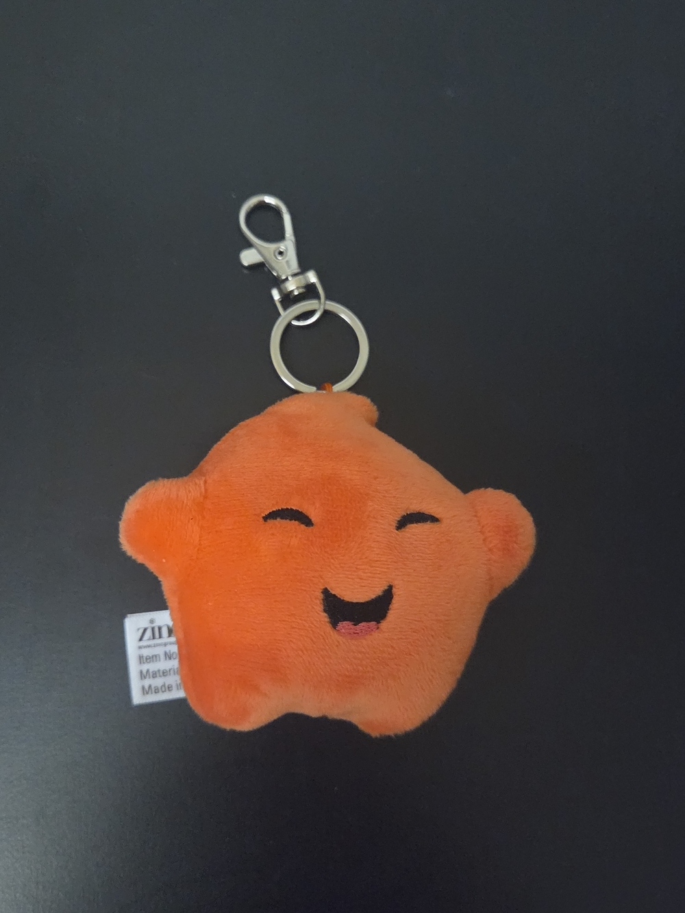 Orange Star Plush Keychain - Kids Accessories